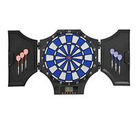 SPORTNOW Diana Electrónica Plegable 31 Juegos para 8 Jugadores con Dardos y Puntas de Repuesto Pantalla LCD 83x45cm Negro Aosom España