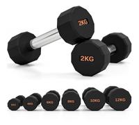 SPORTNOW Dumbbells Set, Hand Weights Pair with 12-Sided Shape and Non-Slip Grip for Men Women Home Gym Workout, 2 x 2kg/2 x 4kg/2 x 6kg/2 x 8kg/2 x 10kg/2 x 12kg