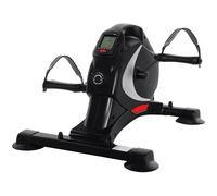 SPORTNOW Entrenador de Pedales silencioso Mini Bicicleta estática con 8 Niveles de Resistencia magnética Pantalla LCD Entrenador de piernas portátil con Alfombrilla Antideslizante Entrenamiento de