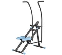 SPORTNOW Escaladora para ejercicios de gimnasio en casa, máquina de escalada vertical con pedales ajustables y monitor LCD, Cardio Stair Master compacta para entrenamiento de brazos y piernas de todo