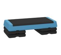 SPORTNOW Escalón aeróbico ajustable de 3 alturas, antideslizante, para gimnasio en casa, oficina, entrenamiento, 10,5 cm, 15,5 cm, 20,5 cm, azul cielo