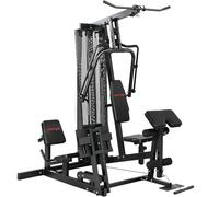 SPORTNOW Estación de fuerza gimnasio con polea alta barra butterfly 65 kg placas polea hasta 120 kg Aosom España