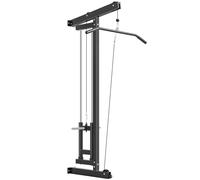 SPORTNOW Estación de poleas para montaje en pared, ajustable, incluye barra de poleas, torre de poleas, carga de hasta 120 kg, estación de fitness, estación de tracción de cable, estación de fuerza