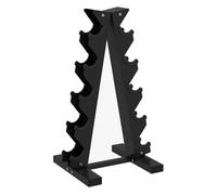 SPORTNOW Estante para Mancuernas de 5 Niveles Soporte de Almacenamiento para Mancuernas de Acero para Entrenamiento en Gimnasio Hogar Carga 100 kg 35x33x66 cm Negro