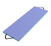 SPORTNOW Esterilla de entrenamiento plegable, esterilla de fitness con asa, esterilla de gimnasia, colchoneta para yoga, MMA, fitness, pilates, funda sintética, verde y morado, 180 x 60 x 5 cm