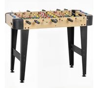 SPORTNOW Futbolín de Madera Mesa de Futbolín 92x75x71 cm Natural | 2 Marcadores, 8 Asas, 22 Jugadores, 8 Barras, 2 Bolas, Regalo para Adultos, Familias, Fiestas