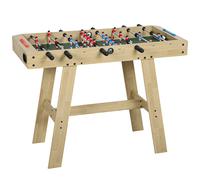 SPORTNOW Futbolín para Niños de Madera Mesa de Futbolín con 2 Marcadores 8 Asas y 22 Jugadores 114x78x88 cm Natural