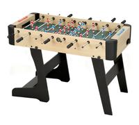 SPORTNOW Futbolín para Niños de Madera Plegable Mesa de Futbolín con 2 Marcadores 8 Barras 22 Jugadores 118x107,5x78 cm Natural