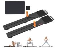 SPORTNOW Juego de 2 tablas de flexión, tabla de presión portátil con rieles de doble deslizamiento, rodillera, soporte de flexiones, máquina reformadora de pilates para gimnasio en casa, equipo de