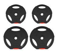 SPORTNOW Juego de Discos Pesas de 4 Piezas 2x10 kg 2x5 kg con Orificios de 2,5 cm para Entrenamiento Fitness en Hogar Negro