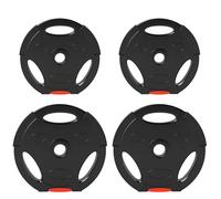 SPORTNOW Juego de Discos Pesas de 4 Piezas Discos de Pesas Total 15 kg 2x5 kg 2x2,5 kg con Orificios de 25 mm para Mancuernas Barras Entrenamiento Casa Gimnasio