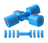 Sportnow juego de mancuernas ajustables 4 en 1, 1/1,5/2/2,5 kg, juego de pesas y mancuernas de metal con mangos antideslizantes y diseño cuadrado, para entrenamiento en casa, gimnasio, azul