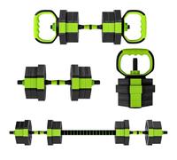 SPORTNOW Juego de Mancuernas Ajustables, 6 en 1, 20kg/25kg, Juego de Pesas Utilizado como Kettlebell, Barra, Mancuernas o Soporte para Flexiones, Equipo para Hombres y Mujeres, Gimnasio en Casa