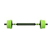SPORTNOW Juego de Mancuernas Ajustables 4 en 1 20kg Barra Fitness Verde