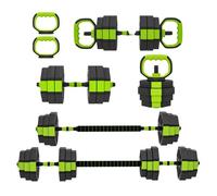 SPORTNOW Juego de Mancuernas Ajustables, 6 en 1, 25kg, Juego de Pesas Utilizado como Kettlebell, Barra, Mancuernas o Soporte para Flexiones, Equipo para Hombres y Mujeres, Gimnasio en Casa