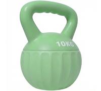 SPORTNOW Kettlebell pesa de 6 kg rellena de arena para principiantes Entrenamiento de fuerza en casa 21 x 21 x 27 cm Verde