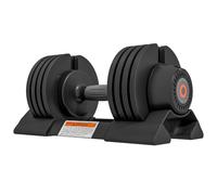 SPORTNOW Mancuerna Ajustable 10/20 kg con 4 Niveles de Peso Ajuste Rápido | Mancuernas Ajustables, Base de Almacenamiento, Mango Antideslizante, para Entrenamiento en Casa Gimnasio
