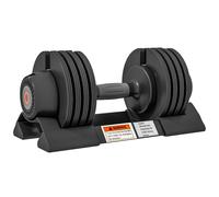 SPORTNOW Mancuerna Ajustable 10 kg con 4 Niveles de Peso, Pesas y Mancuernas, Ajuste Rápido de Peso, con Base de Almacenamiento y Mango Antideslizante, para Entrenamiento en Casa Gimnasio