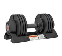 Sportnow mancuerna ajustable 10 kg con 4 niveles de peso, pesas y mancuernas, ajuste rápido de peso, con base de almacenamiento y mango antideslizante, para entrenamiento en casa gimnasio