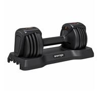 SPORTNOW Mancuerna Ajustable 11 kg 5 en 1 con Ajuste Rápido Bloqueo de Seguridad y Agarre Antideslizante Negro Aosom España