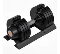 SPORTNOW Mancuerna Ajustable 4 en 1 20 kg Ajuste Rápido de Peso con Base de Almacenaje Mango Antideslizante para Gimnasio en Casa