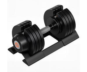 SPORTNOW Mancuerna Ajustable 4 en 1 20 kg Ajuste Rápido de Peso con Base de Almacenaje Mango Antideslizante para Gimnasio en Casa