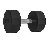 SPORTNOW Mancuerna corta total 15 Kg - entrenamiento muscular y levantamiento de pesas - mango antideslizante, fitness, deportes en casa, negro