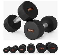 SPORTNOW Mancuernas, par con forma 12 lados, 2 x 10kg