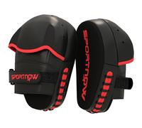 SPORTNOW Manopla de Boxeo Paos Muay Thai MMA Curvadas para Entrenamiento Karate Taekwondo Kickboxing Training Negro