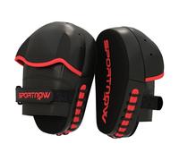 SPORTNOW Manoplas de Boxeo Paos Muay Thai MMA Curvadas para Entrenamiento de Boxeo Boxing Karate Taekwondo Kickboxing Training Almohadilla para Sparring Artes Marciales Negro