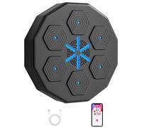 SPORTNOW Boxeo Pared Musical con Guantes y Conexión Bluetooth, Máquina Boxeo Musical Pared con Luces LED, para Adultos y Niños en Casa, Oficina, Gimnasio