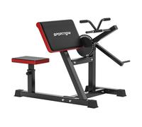 Sportnow máquina de bíceps y tríceps 2 en 1, banco de curl de predicador con asiento y apoyo de codo ajustables, máquina de curl de bíceps y extensión de tríceps para entrenamiento en gimnasio, casa