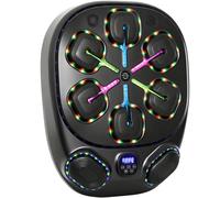 SPORTNOW Máquina de Boxeo Musical de Pared con 9 Modos, Luces LED y Conexión Bluetooth, 61x48x11 cm, Negro Aosom España