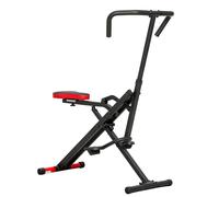SPORTNOW Máquina de Entrenamiento Plegable con Pedales y Estructura Metálica Ajustable, Roja Aosom España