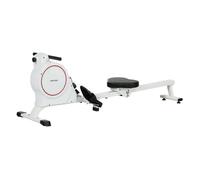 SPORTNOW Máquina de Remo Magnético Plegable para Casa, con 8 Niveles de Resistencia, Pantalla LCD, Ideal para Fitness, Blanco Aosom España