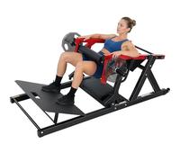 SPORTNOW Máquina Hip Thrust, Máquina para Glúteos con Porta Pesas, Plataforma Ajustable, Cojines, Entrenador Multifunción para Glúteos con Ruedas, Capacidad 270 kg, Entrenamiento de Glúteos y