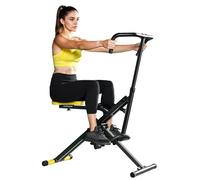 SPORTNOW Máquina Total Crunch plegable con asiento ajustable, máquina Total Power Body Crunch, entrenamiento fitness para abdominales, cuerpo, piernas, brazos, glúteos, para casa y gimnasio, color