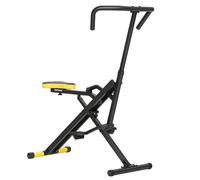 SPORTNOW Máquina Total Crunch Plegable con Asiento Regulable, en Metal y Plástico, 57x105x115 cm, Amarillo Aosom España