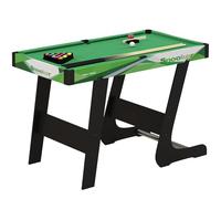SPORTNOW Mesa de Billar Plegable 104 cm, con Accesorios Incluye 16 Bolas, 2 Tacos, Tiza, Triángulo y Cepillo, Mesa de Billar Portátil para Niños y Adultos, Verde