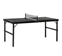SPORTNOW Mesa de Ping Pong Plegable con Marco de Aluminio 152x76x72 cm Negro Black