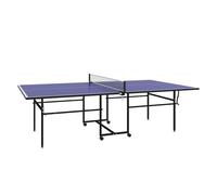 Sportnow mesa de ping-pong plegable mesa de tenis de mesa profesional con 4 ruedas red 2 palas y 3 pelotas para interior y exterior 274x152,5x75,5 cm azul 152.5 cm