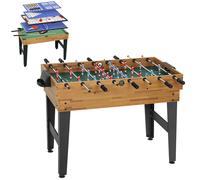 SPORTNOW Mesa Multijuegos 13 en 1 con Futbolines para Niños Billar Ping-pong Hockey Ajedrez Damas Backgammon y Accesorios