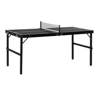 SPORTNOW Mini Mesa de Ping-Pong Plegable Mesa de Ping-Pong Mesa de Ocio con Red de Ping-Pong Mango Juego de Ping-Pong Juego de Interior para el hogar Aluminio Negro