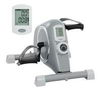 SPORTNOW Minicicicleta estática con Pedal de Sentado, Resistencia magnética silenciosa de 8 Niveles y Pantalla LCD, Bicicleta portátil Debajo del Escritorio para Brazos y piernas, Gimnasio en casa