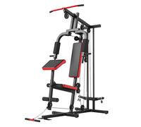 SPORTNOW Multiestación Musculación Polea Alta y Baja Discos 25 y 50 mm