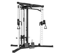 SPORTNOW Multiestación Musculación Máquina de Musculación Negro | Estación de Dominadas para Entrenamiento Fitness, Ejercitar Parte Superior Cuerpo, Gimnasio en Casa