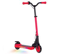 SPORTNOW Patinete Eléctrico Plegable de +6 Años Motor 120 W Autonomía 6 KM MAX 10 KM/H Ruedas de 5" - 5,5" Altura Ajustable Rojo Aosom España
