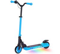 SPORTNOW Patinete Eléctrico Plegable MAX 10 KM/H 120 W Azul | Patín Eléctrico, Autonomía 6 KM, Ruedas de 5"-5,5", Freno Posterior, Altura Ajustable, Luces LED, Marco de Aluminio