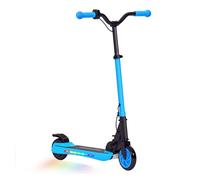 Sportnow patinete eléctrico plegable max 10 km/h patín eléctrico de +6 años motor 120 w autonomía 6 km ruedas de 5" - 5,5" freno posterior altura ajustable luces led y marco de aluminio azul