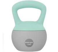 SPORTNOW Pesa Rusa 12 kg, Soft Kettlebell Relleno de Arena Metálica y Mango Antideslizante, para Entrenamiento Culturismo en Casa, Gimnasio, Verde Menta y Gris